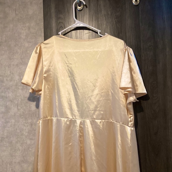 Francesca’s Collections worn once. Size L-XL. Light Gold. Retro inspired dress. - Picture 4 of 10